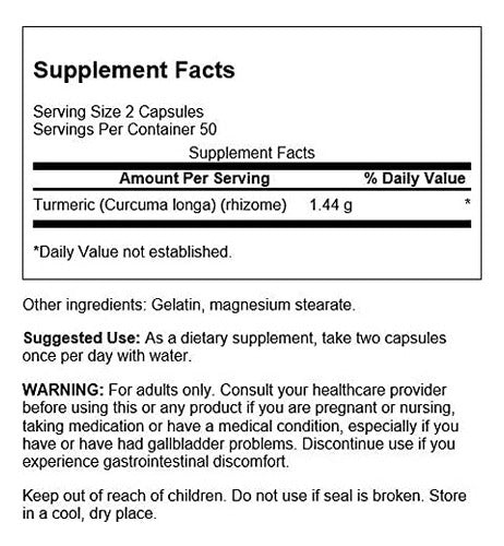 Swanson- Cúrcuma Turmeric Spectrum 720 Mg 100 Capsulas