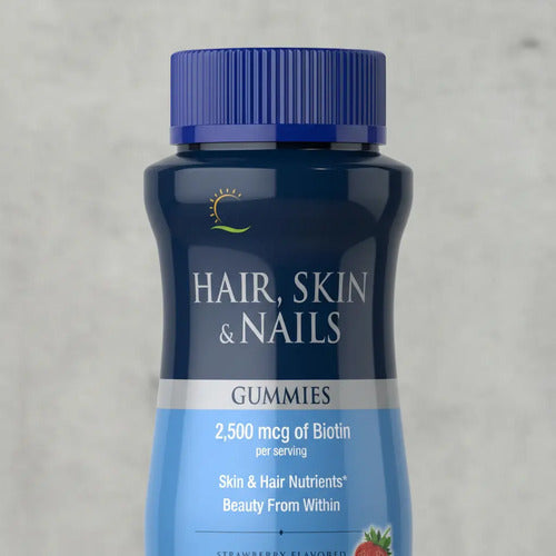 Puritan S Pride - Cabello, Piel Y Uñas 2,500mcg 80 Gomitas Frutilla
