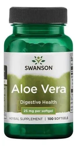 Suplemento Para La Digestión Aloe Vera Swanson 25mg 100 Cap Softgels