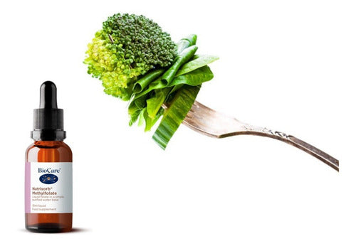 Biocare Metilfolato Liquido 15ml Nutrisorb Embarazo Anemia Sabor Sin Sabor