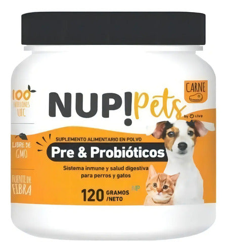 Nup! Pets- Suplemento Pre & Probióticos perro y gato Sabor a Carne 120gramos