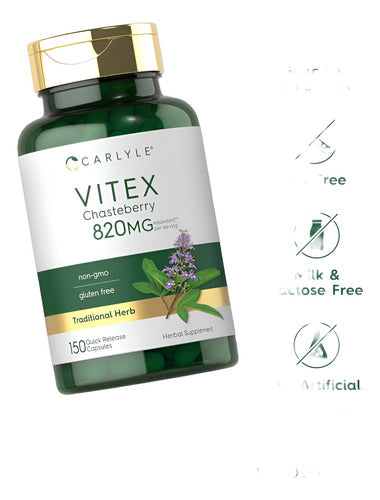 Carlyle Vitex - Chasteberry | 820 Mg | 150 Cápsulas N/a
