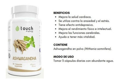 Touch Of Sinergy - Ashwagandha ( 90 Cápsulas Vegetales) 