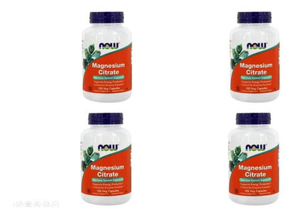 Now- 4 X Magnesio Citrate 120 Capsulas - Sistema Nervioso