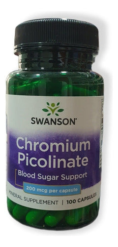 Picolinato De Cromo 200 Mcg/ 100 Caps. Swanson
