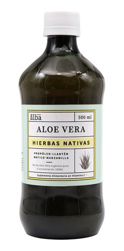 Apicola Del Alba- Aloe Vera Gel Hierbas Nativas 500 Mililitros
