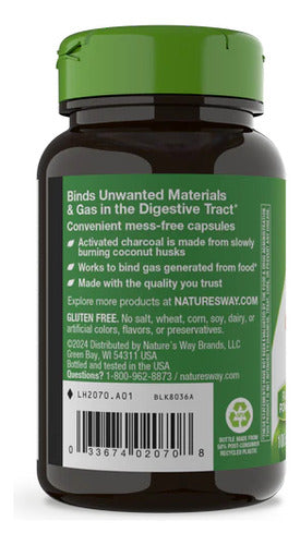 Natures Way - Carbón Activo 560mg 100 Capsulas N/a
