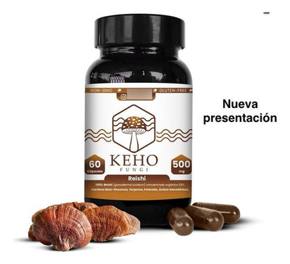 Keho Fungi- Reishi Concentrado 990 Miligramos 30 Cápsulas