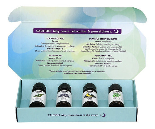 Kit De Aceites Esenciales Now 4 Unidades