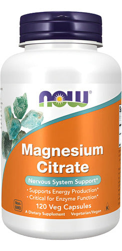 Magnesio Citrate Now 120 Capsulas - Sistema Nervioso