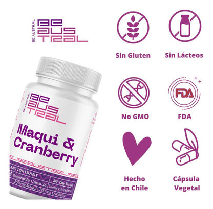 Be Austral Colágeno Marino + Maqui + Cranberry 450mg 30 Caps