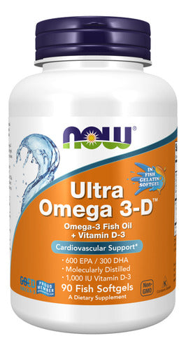 Now - Ultra Omega 3 Con Vitamina D3 1000ui 90 Cápsulas