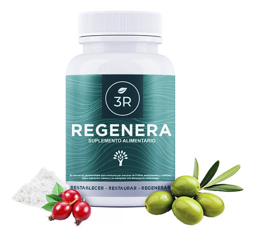 3r- Regenera (colágeno, rosa mosqueta y olivo.) 60 Cápsulas 