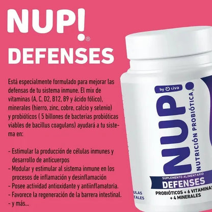 Nup- Probiotico Defensas + Vitaminas Y Minerales - 60 Capsulas