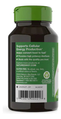 Natures Way - Riboflavina Vitamina B2 100mg 100 Capsulas N/a