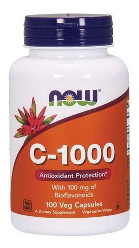 Now Foods C-1000 Bioflavonoides 100 Cápsulas Vegetales Sabor Sin Sabor