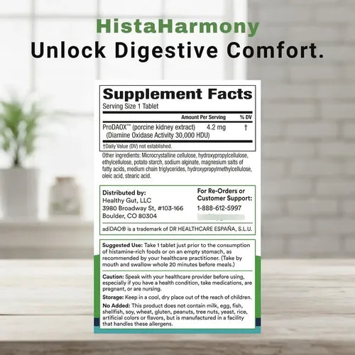 Suplemento Histaharmony Dao Histamine 60tabletas Sin Sabor