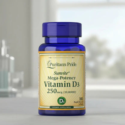 Puritan's Pride - Vitamina D3 250 Mcg 100 Cápsulas Blandas N/a
