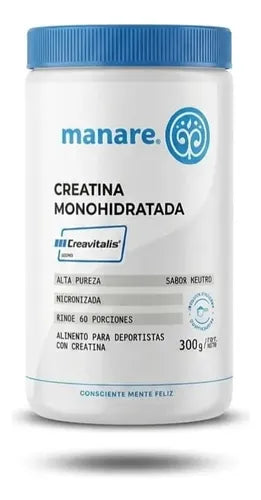 Manare- Creatina Monohidratada 300gr Creavitalis Alta Pureza 