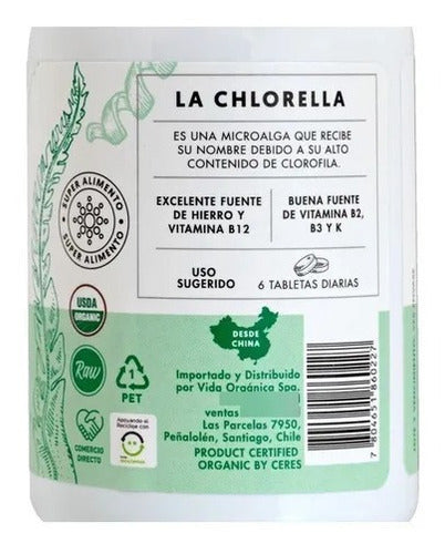 Manare- Chlorella Orgánica 90g 180 tabletas