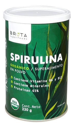 Brota- Spirulina Orgánica en polvo  230gramos