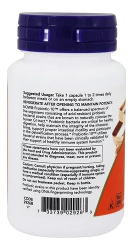 Now Probiotico - 10 Cepa 25 Billones