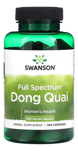 Dong Quai Full Spectrum 530 Mg 100 Cápsulas Swanson Sabor Sin Sabor