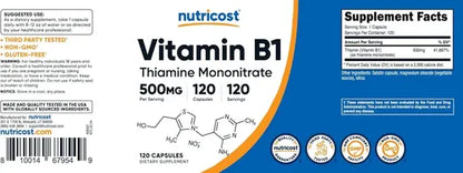 Nutricost - Vitamina B1 Tiamina 500mg 120 Caps N/a