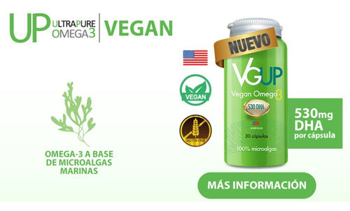 Newsciense - Omega Up Vegano Dha 30 Capsulas X 2 Unidades