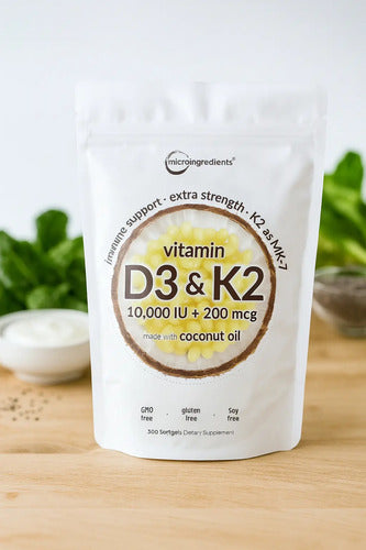 Micro Ingredients - Vitamina D3 & K2 300 Cápsulas N/a