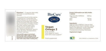 Biocare - 60 - Omega-3 Vegano  60 Cápsulas