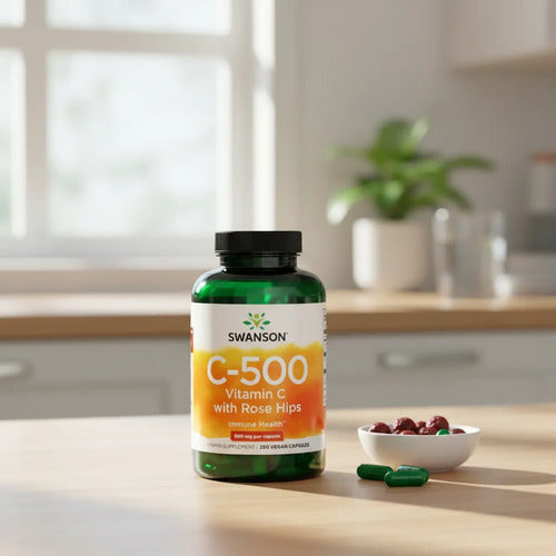 Swanson-   C-500 Con Vitamina C /rosa Mosqueta 250 Capsulas 