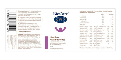 Biocare - Mindlinx Multinutriente En Polvo 150gr