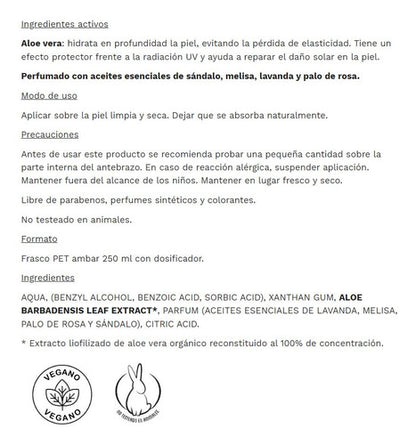 Del Alba - Gel Dérmico Hidratante. Envase Pet 250gr. 