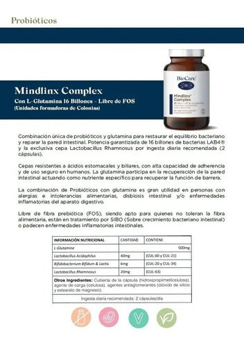Biocare - Mindlinx Complex 16 Billones 60 Cápsulas