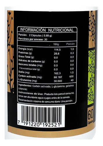 FNL - Carbón Activado 500 Mg 60 Cápsulas