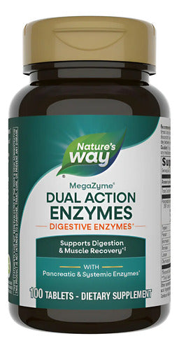 Natures Way Enzymas Digestivas Pancreáticas Y Sistémicas 100 Sin Sabor