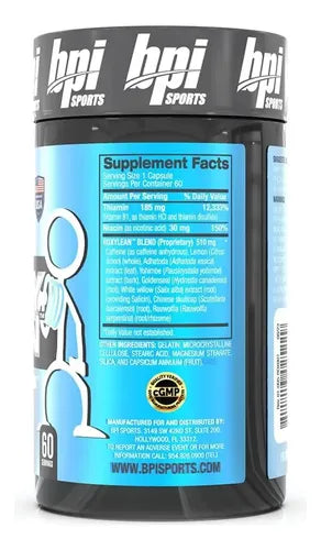 Roxylean Bpi Sports Quemador Grasa Termogénico 60 Cápsulas Sin Sabor