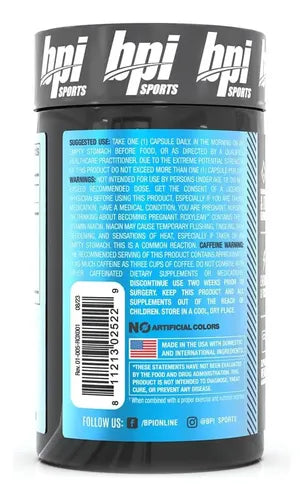Roxylean Bpi Sports Quemador Grasa Termogénico 60 Cápsulas Sin Sabor