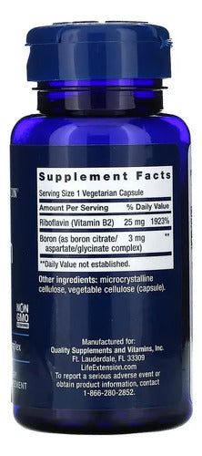 Boron 3 Mg Quelado Con Vitamina B12 Riboflavina Sin Sabor
