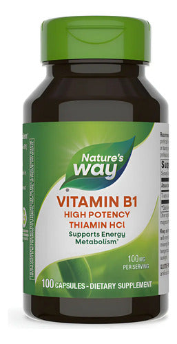 Natures Way - Tiamina Hci + Vitamina B1 100mg 100 Caps N/a