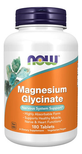 Now - Glicinato De Magnesio, 180 Comprimidos