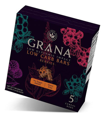 Grana- Barras De Cereal * 5 Unid Sin Azucar Ni Lactosa