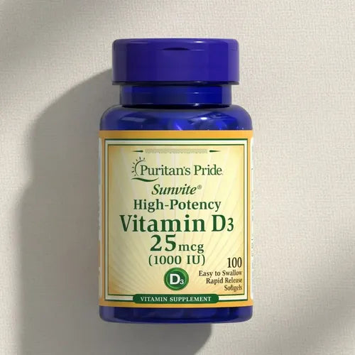 Puritan's Pride - Vitamina D3 25mcg 1000 Iu 100 Cáps Blandas N/a