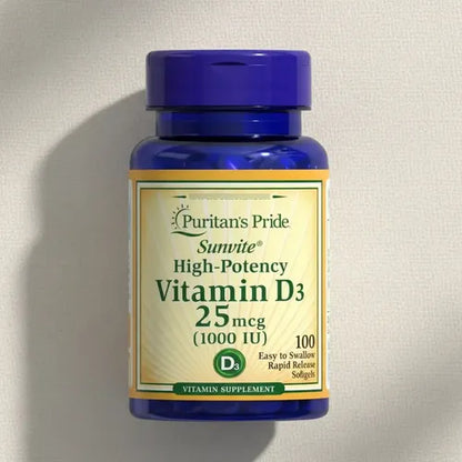 Puritan's Pride - Vitamina D3 25mcg 1000 Iu 100 Cáps Blandas N/a