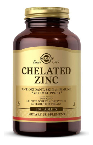 Solgar - Zinc Quelado 22mg  250 Tabletas