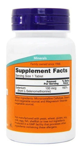 Now Selenio 100 Mcg X 100 Capsulas
