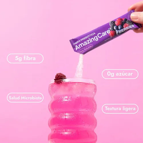Amazing Care - Fibra Prebiótica Sabor Berries 20 Sticks Berries