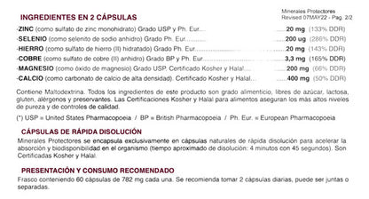 Vital Young - Minerales Protectores 60 Cápsulas