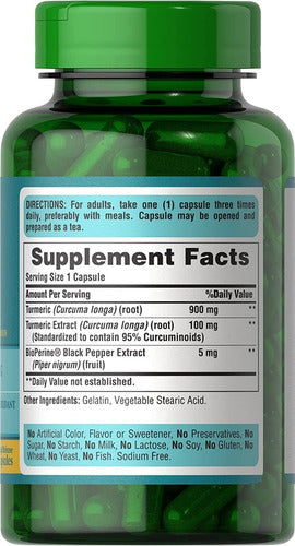 Puritan´s Pride - Turmeric Curcumina 1000mg Bioperina 60caps